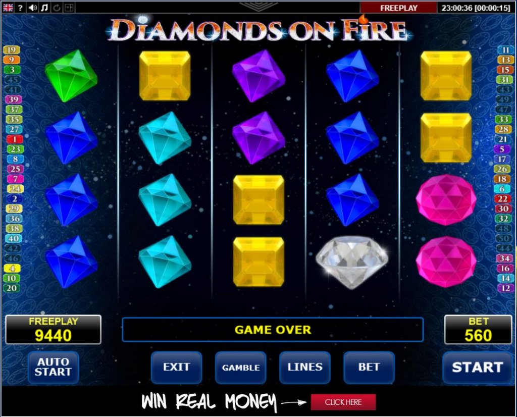 diamonds on fire amatic