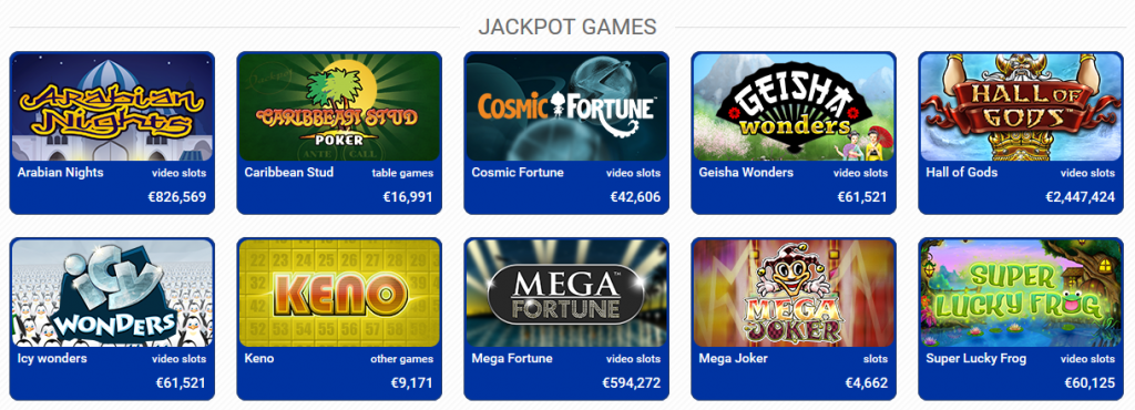 Jackpot spellen Netent Polder Casino